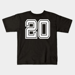 Numbers 20 for a sports team, group, or community Kids T-Shirt